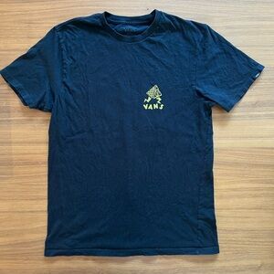 Vans Black T-Shirt with Yellow Logo